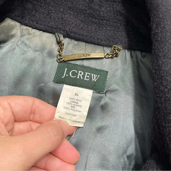 J.Crew Black Wool Peacoat Jacket Women’s XL - Picture 2 of 12